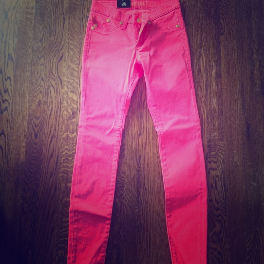 Rock and Republic Pink Skinny Pants NWT, Sz 0